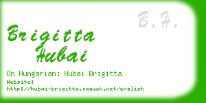 brigitta hubai business card